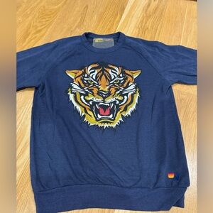 Aviator nation tiger crew neck sweatshirt